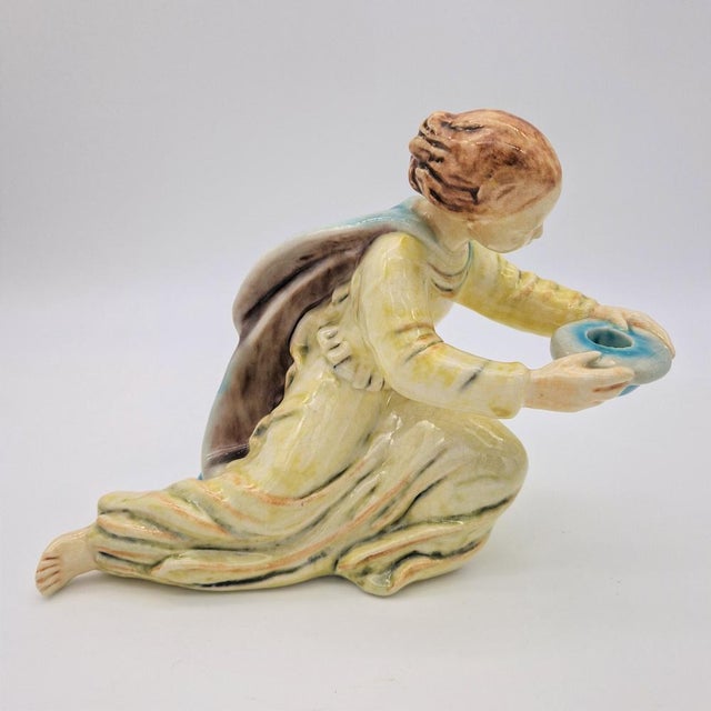 Brown Ceramic Candlesticks by E. Roser for Karlsruhe Majolika, 1950s, Set of 2 For Sale - Image 8 of 18