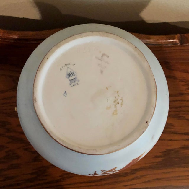 Antique Rudolstadt Germany Hand Painted Porcelain Vase For Sale In Houston - Image 6 of 8