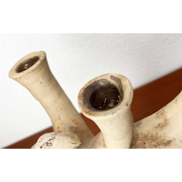 German Studio Pottery Sculptural Candleholder from Hans Fischer, 1980s For Sale - Image 13 of 18