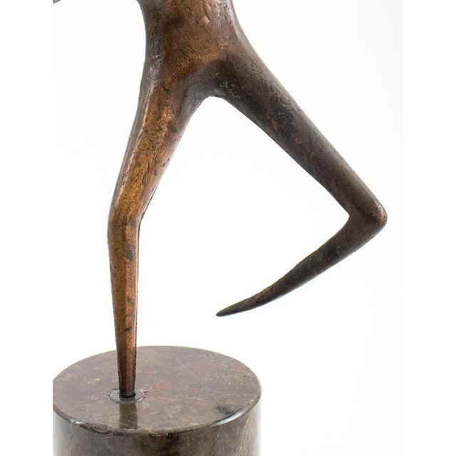 Mid 20th Century Curtis Jere Figural Bronze on Marble Base For Sale - Image 5 of 10