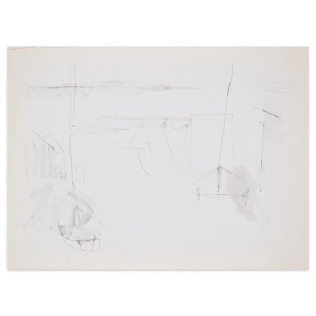 Figures is an original drawing on ivory paper realized by Flor David in the 1950s This is an original pen and watercolored...