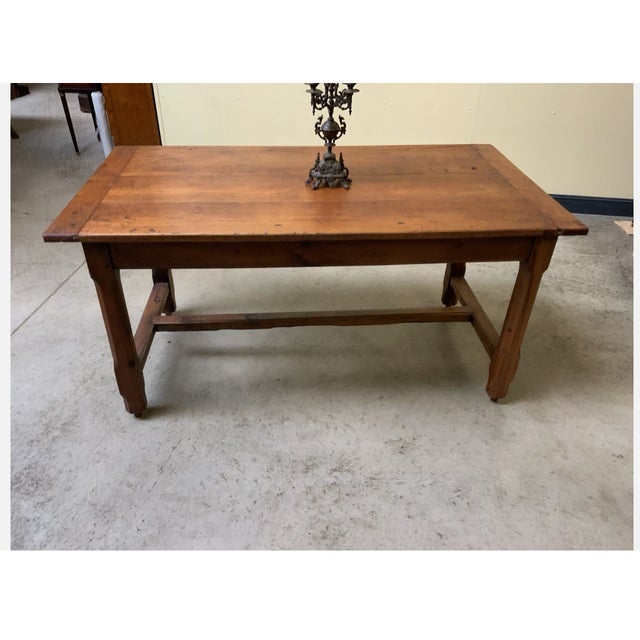 Antique Cherrywood Monastery Table, 1890s For Sale - Image 4 of 14