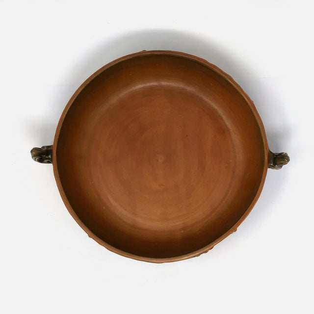 Mid 20th Century Mid 20th Century Roseville u.s.a. Pottery Bushberry Console Bowl 415-10 For Sale - Image 5 of 7