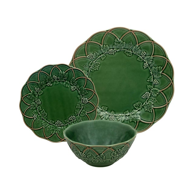 2020s Bordallo Pinheiro Woods Service for Four Dinnerware Set, 12 Pieces For Sale - Image 5 of 5