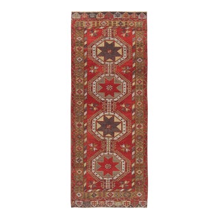 Vintage Turkish Oushak Runner Rug, 4ft 11in X 12ft 10in For Sale