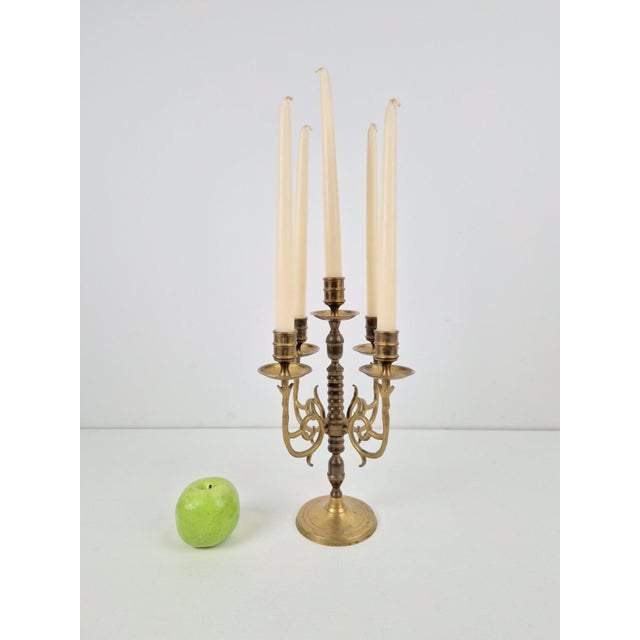 French Rustic Copper Candlestick, 1950 For Sale - Image 3 of 6