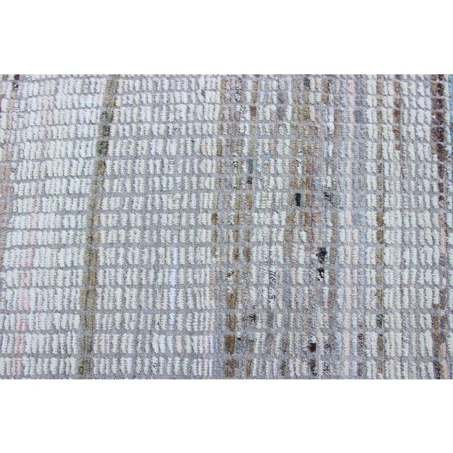 Moroccan Tribal Rug in Ivory and Soft Blue by Keivan Woven Arts 8'8 X 11'7 For Sale - Image 11 of 15