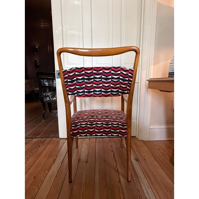 Wood MCM Wood Frame Danish Armchair With New Maharam Sculpted Velvet Upholstery Imo John Van Koert For Sale - Image 7 of 10