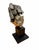 Wood 1970s Mayan Aztec Warrior Silvered Bust For Sale - Image 7 of 8