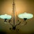Art Deco Chandelier with Two Opaline Blue Glass Shades, 1940s For Sale - Image 4 of 12