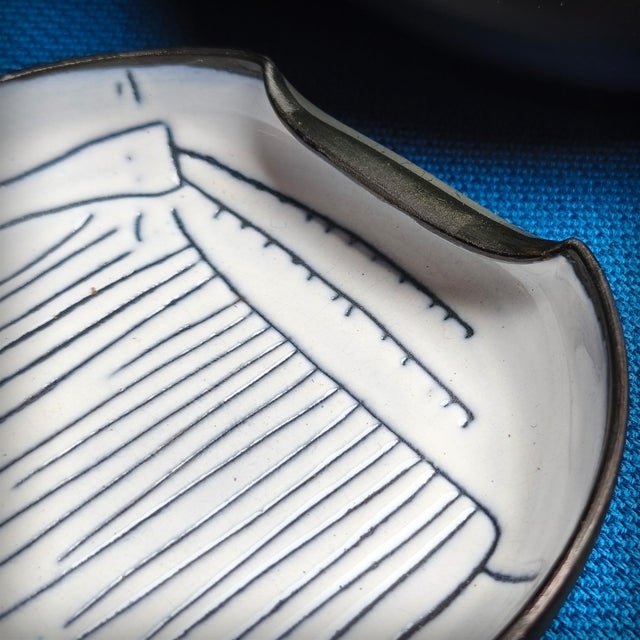 Black Ceramic Bowls by Jacques Innocenti for Vallauris, France, 1950s, Set of 2 For Sale - Image 8 of 18