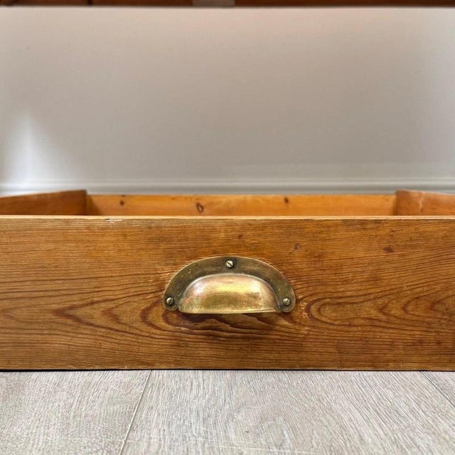 Large 19th Century Antique English Pine Farmhouse Writing Table For Sale - Image 11 of 12