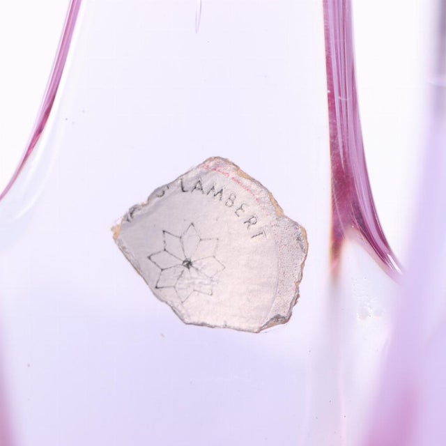 Glass A Red Glass 'Splash" Vase by Val-Saint-Lambert, Belgium, C. 1950. For Sale - Image 7 of 7