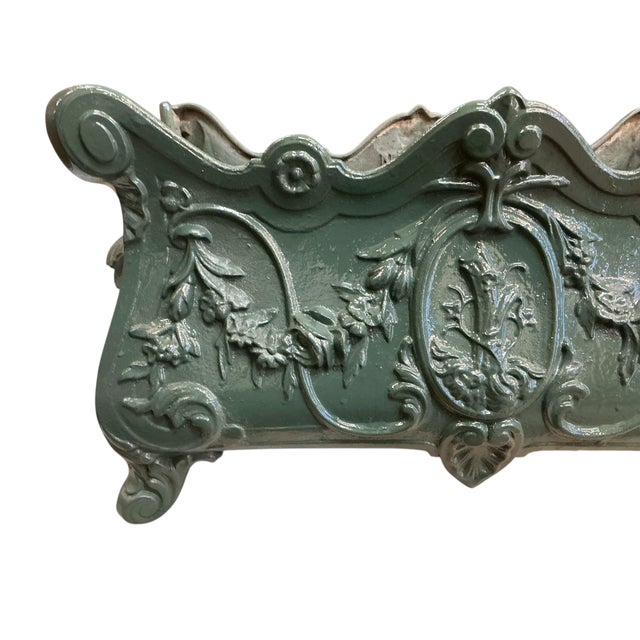 Victorian 19th-C. Victorian French Cast Iron Planter by Charleville Foundry No, 10 For Sale - Image 3 of 8