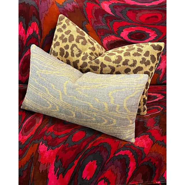 Vintage Custom Kelly Wearstler Faux Bois Groundwork's Lumbar Pillow For Sale - Image 10 of 10