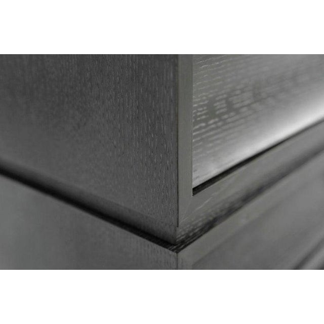 Stacked End Tables in Black Ceruse - a Pair For Sale - Image 10 of 16