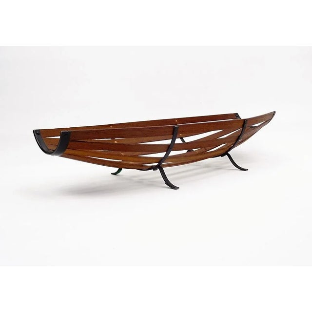 Mid-Century Modern Mid-Century Teak Wooden Fruit Basket by Auböck, Austria, 1950s For Sale - Image 3 of 9