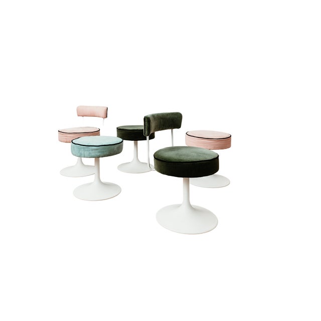 Stools and Chairs with Tulip Legs, 1960, Set of 5 For Sale - Image 14 of 14