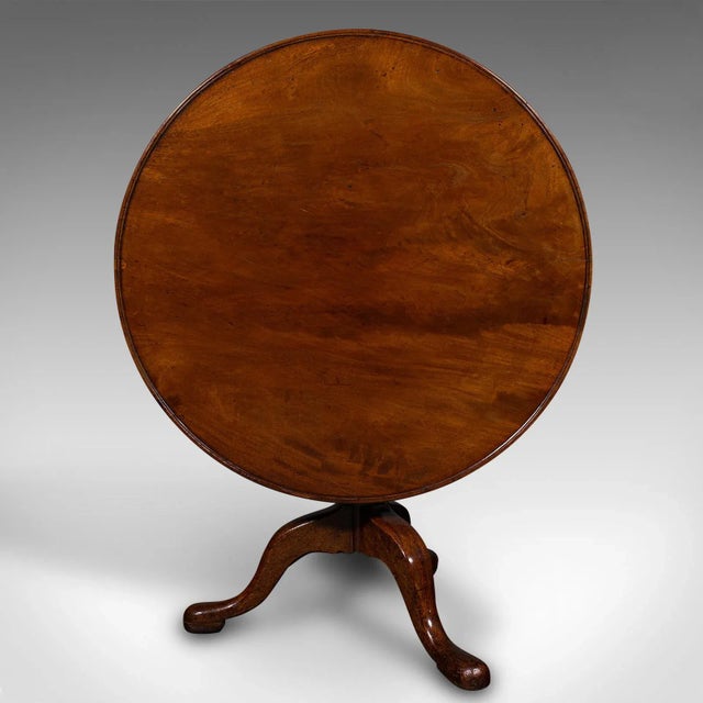 1780s 3 Feet Wide Antique Georgian English Tilt Top Table For Sale - Image 9 of 13