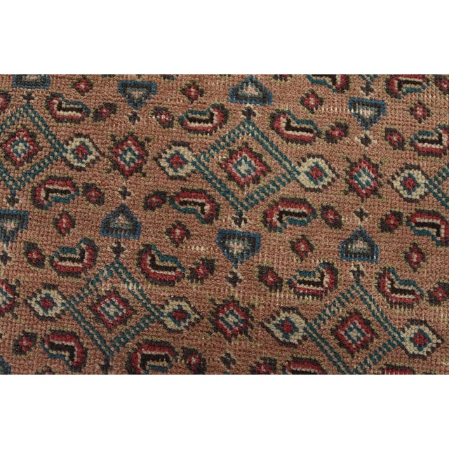 1980s Tabriz Rug 8'1'' X 10'7'' Pink Wool Vintage Distressed Hand-Knotted Carpet For Sale - Image 5 of 15