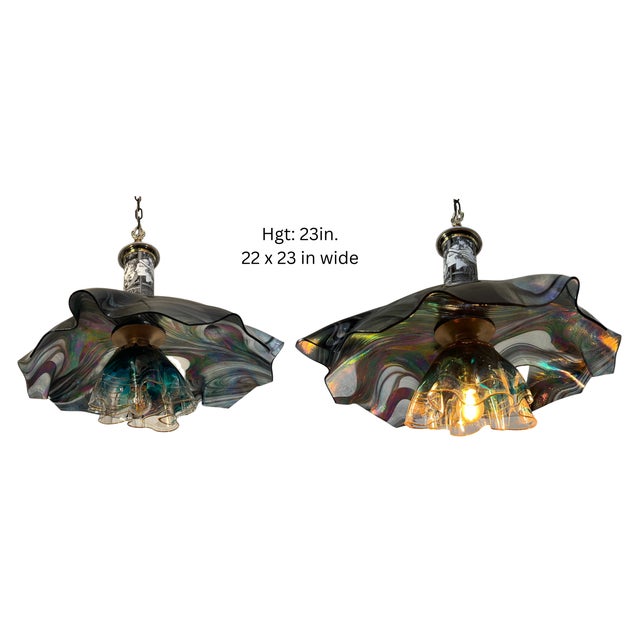 Mid 20th Century Hollohaza Porcelain Pendant Light For Sale - Image 18 of 18