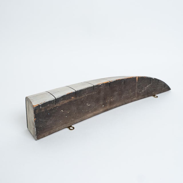 Mid 20th Century Vintage Painted Half Hull Model of a Sailboat For Sale - Image 5 of 6