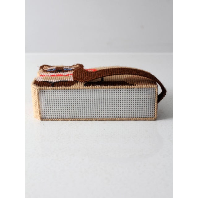 Textile Vintage Needlepoint Cat Doorstop For Sale - Image 7 of 7