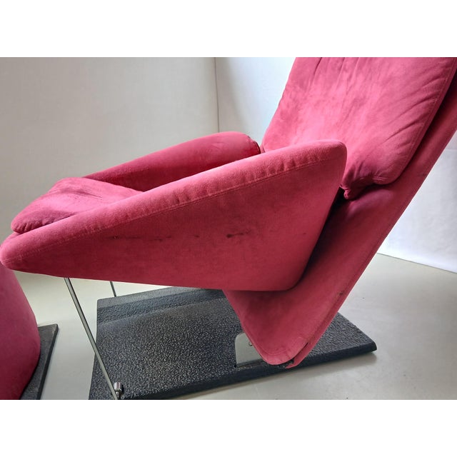 Set of Reclining Chair and Ottoman by Vittorio Introini for Saporiti Italia, 1970s For Sale - Image 11 of 18