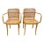 1960s Thonet Prague 811 Arm Chairs by Josef Hoffman, Pair For Sale