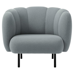 Cape Lounge Chair with Stitches Minty Grey by Warm Nordic