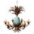French Verdigris 6-Arm Pineapple Chandelier, 1950s For Sale - Image 6 of 6