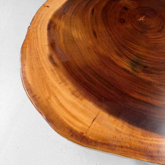 Wood Vintage Japanese Keyaki Tree Trunk Table, 1960s For Sale - Image 7 of 14
