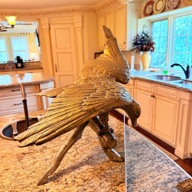 American Large Scale, Brass Vintage American Bald Eagle For Sale - Image 3 of 6