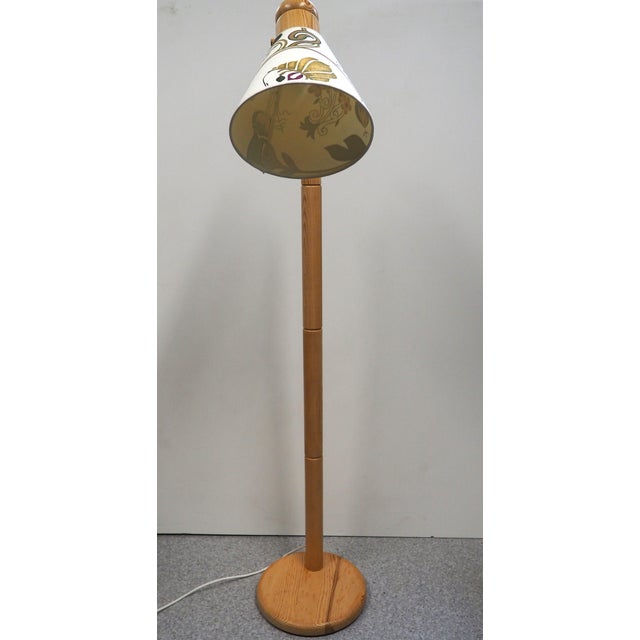 Tan Pine Floor Lamp for Solbacken, Sweden, 1970s For Sale - Image 8 of 15
