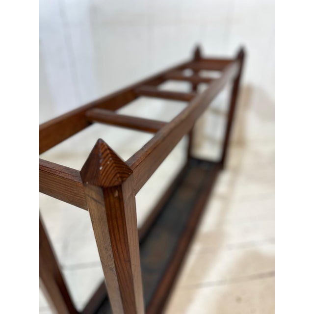 Victorian Gothic Revival Pitch Pine Umbrella Stand, 1880 For Sale - Image 3 of 16