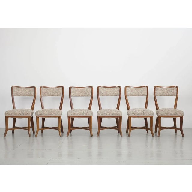 Cherry Wood Dining Chairs by Melchiorre Bega for Bega Bologna , 1950s, Set of 6 For Sale - Image 9 of 18