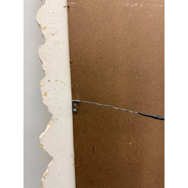 Vintage Serge Roche Style Palm Frond Plaster Mirror For Sale - Image 9 of 10