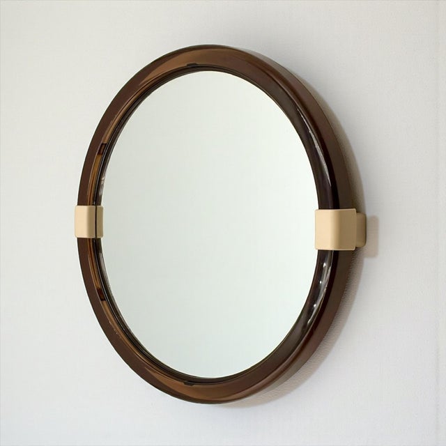 French Space Age Pivoting Wall Mirror in Molded Plastic from Allibert, 1970s For Sale - Image 10 of 10