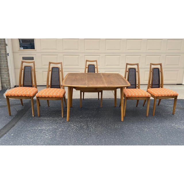 1960s Mid-Century Modern Drexel Heritage Meridian Dining Set - 6 Piece For Sale - Image 12 of 12