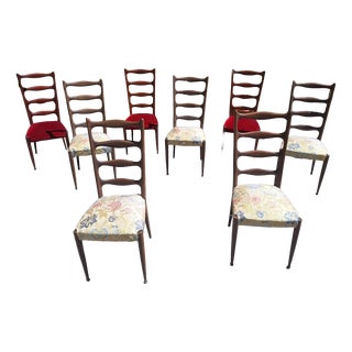 High-Backed Chairs by Paolo Buffa, 1940s, Set of 5 For Sale