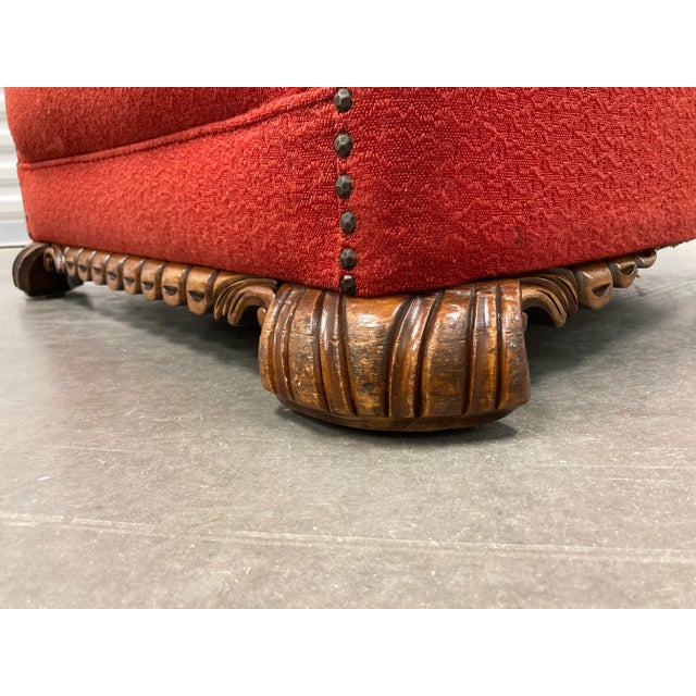 Early 20th Century American Art Deco Club Chair With Hairy Lions Paw Feet for Reupholstery For Sale - Image 13 of 13