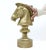 Farmhouse Large Vintage Brass Horse Head, Chess Decor For Sale - Image 3 of 10