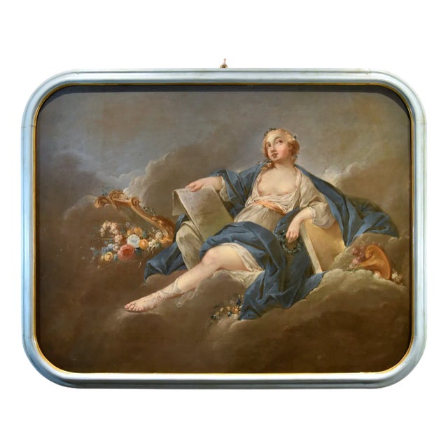 Pierre Charles Trémolières, Allegory of Poetry, 1730, Oil on Canvas, Framed For Sale