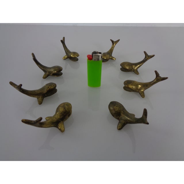 1950s Whale-Shaped Brass Paperweights or Knife Rests in the style of Walter Bosse, Austria, 1950s, Set of 4 For Sale - Image 5 of 18