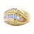 Contemporary Late 20th Century Vintage 18k Gold Snake Style Yellow and White Diamond Ring, Size 8.5 For Sale - Image 3 of 9