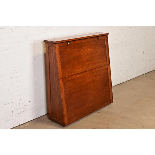 Stickley Antique Mission Oak Arts & Crafts Standing Map Case, Circa 1900 For Sale - Image 4 of 14