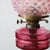 English John Scott Bronze, Cranberry & Opalescent Hobnail Glass Oil Lamp C1890 For Sale - Image 6 of 9