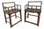 Early 20th Century Pair of Chinese Hardwood Low-Back Armchairs For Sale