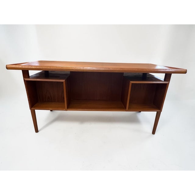 1970s Vintage Danish Teak Executive Desk by Peter Løvig Nielsen, 1973 For Sale - Image 5 of 18