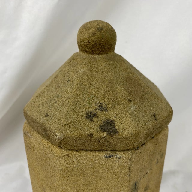 English stone canister with lid. No makers mark.